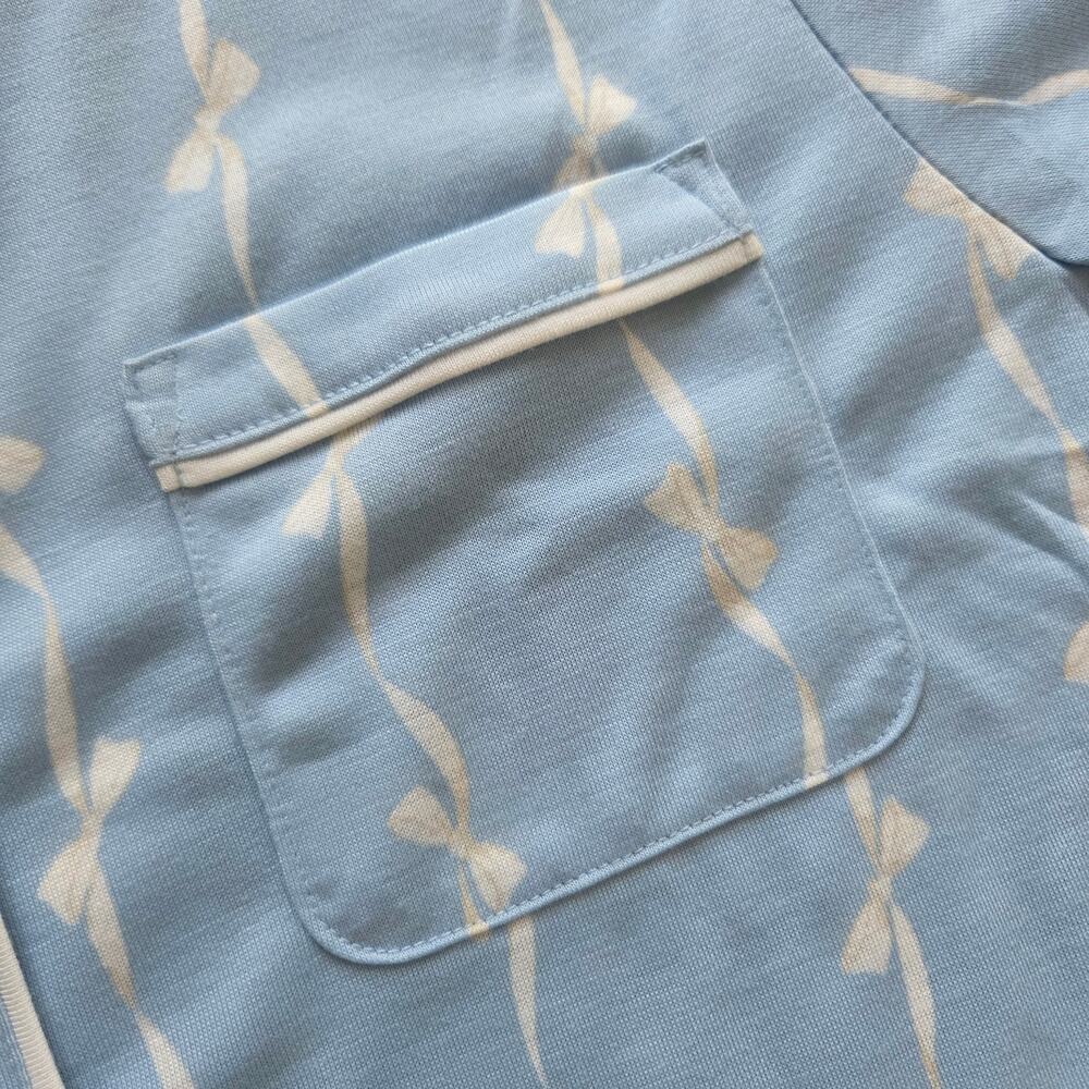 Gap Girl's Blue Ribbon Pajama Short Set - Picture 6 of 6